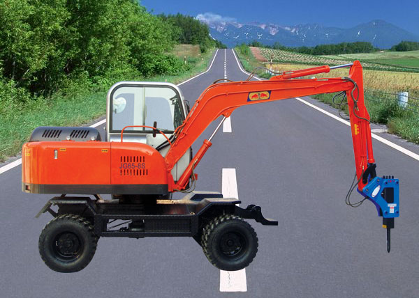 四轮驱动挖掘机/小型轮式挖掘机,挖掘机械 单臂单斗动力挖掘机,