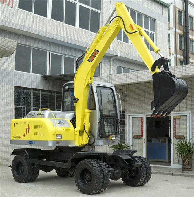 小型轮胎式挖掘机 小型挖掘机 小型双驱动挖掘机