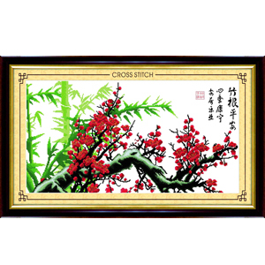 100%精准印花十字绣