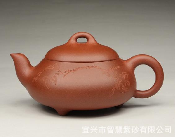 紫砂壶高档系列 扁三足石瓢