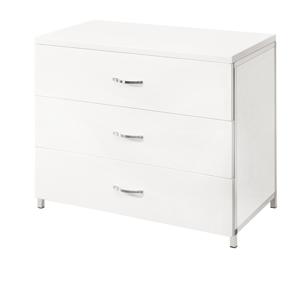 欧式时尚组合型不锈钢三斗柜