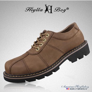 希公子 男士户外登山鞋 户外休闲鞋 真皮男鞋 休闲鞋