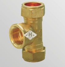 供应铜管件内丝卡套三通