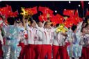 图片:数字火炬人再次现身闭幕式，见证杭州亚运会主火炬熄灭